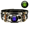 12 Constellation Zodiac Sign Charm Luminous Bracelets Men Women Vintage Multilayer Wrap Leather Bracelet Bangle Birthday Gift - Image 3