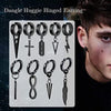 1 Pcs Clip On Hoop Earrings For Men Women Stainless Steel Fake Non Piercing Magnetic Dangle Earring Black Huggie Hoop - Image 2