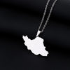 Islamic Republic of Iran Map Pendant Necklace Stainless Steel Gold/Silver Color Men Women Country Map Jewelry Gift - Image 8