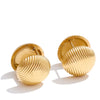 14 14mm Minimalist Stainless Steel Round Heart Double-Sided Hoop Earrings Daily Versatile Wear Charm Jewelry Gift - Image 9