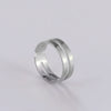 Rings For Men Stainless Steel Double Layer Hollow Open Ring Simple Round Cut Adjustable Jewelry Anniversary Gift - Image 12