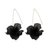 1Pair Designs Multicolored Resin Flower Long Earrings Bohemia Handmade Petal Dangle Earrings For Women Gift - Image 12