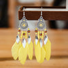 Bohemian Ethnic Feather Drop Earrings For Women Elegant Wood Beads Leaf Long Tassels Dangle Earring Girls Party Jewelry - Image 5