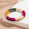 Chunky Bamboo Tube Beaded Acrylic Bracelets for Women Man Multicolor Resin Stretchy Statement Bangle Stack Jewelry Gift - Image 35