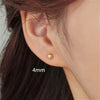 3/4/5mm Classic Stainless Steel Dot Ball Stud Earrings Unisex Gold Color Stackable Simple Women's Jewelry Christmas Gifts - Image 4