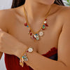Christmas Tree Snowflake Elk Pendant Necklace Bracelet for Women Metal Chain Choker Charming Party Jewelry Holiday Gifts - Image 3
