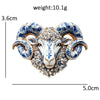 Strong Goat Brooches For Women Men 2-color Enamel Rhinestone Year Of the Goat Animal Party Brooch Pins Year Gifts - Image 6