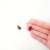 Creative Red Pomegranate Seed Pendant Golden Ear Studs Mini Fruit Handmade Jewelry Pomegranate Dangle Earrings Gift for Her - Image 4