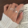 Silver Rings for Women Men Couple Minimalist Handmade Simple Star Ring Party Jewelry Gift Prevent Allergy - Image 4