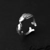 Retro Silver Jewelry Small Goldfish Pisces Fish Kiss Animal Elegant Opening Rings - Image 2