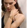 Distinctive Stainless Steel Metal Oval Chain Daily Bracelet Bangle Gold Color Wrist Charm Jewelry - Image 5