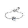 Silver 12 Month Birthday Stone Adjustable Chain Rings For Women Everyday Wear And As Gifts - Image 17