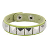 One Row Punk Rock Studded Bracelet Square Spiked Leather Cuff Bracelet for Men Women \Wristband Bracelet - Image 5