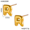 26 Initial Letter Stainless Steel Metal Creative Stud Earring For Women Anti Allergic Ears Jewelry Classic Letter Earring - Image 23