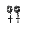 2pcs Punk Mens Strong Magnet Magnetic Ear Stud Set,Non Piercing Cross Clip-on Earrings Suitable Gifting Boyfriend Lover Jewelry - Image 9