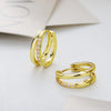 Silver Crystal Zirconia Hoop Earrings for Women Simple Heart Zircon Circle Drop Earrings Punk Jewelry Party Gifts - Image 11