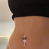 Clip On Belly Button Ring Butterfly Copper Zircon Pink Fake Belly Piercing Umbilical Navel Body Jewelry Style - Image 2