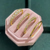 4pcs Gold Plated Stacking Rings with Shining Zirconia ForWeddings, Parties, and Everyday Wear - Image 4