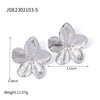 Stylish Vintage Flower Stud Earrings Gold Plated Stainless Steel For Women Party сережки женск - Image 9