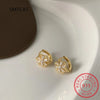 Baby Princess Silver Shiny Zircon Sweet Snowflake Hoop Earring For Girl Child Wome Beautiful Aros Huggies Earring Jewelry - Image 2