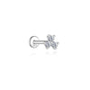 1PC Sparkling Piercing Stud Earrings Silver Shining Circle Earring For Women Ear Bone Earring Jewel - Image 24