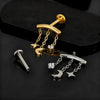 Titanium Hidden Helix Chain Earring 16G Dainty Star Moon CZ Dangle Cartilage Stud Piercing Jewelry - Image 3