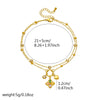 Stainless Steel Color Zircon Heart Double-layer Anklets For Women Foot Chains Jewelry Gift - Image 2