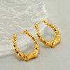 316L Stainless Steel Bamboo Joint Hoop Earrings for Women Niche Simple Daily Earrings Jewelry Accessory All Match - Image 4