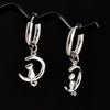 Punk Witch Ear Piercing Round Hoop Pins Cat Star Dangle Earring Stainless Steel Cross Earrings For Women Men Accessories Jewelry - Image 17