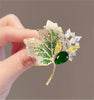 Zircon Maple Leaf Brooches for Women Rhinestone Plant Corsage Dress Jacket Accessories Party Jewelry - Image 7