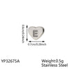 Carlidana High Polish Stainless Steel Silver Color 7 6mm Engraved Letter Alphabet Initial Perforated Heart Charm Accessories - Image 18