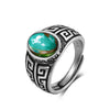 Vintage Silver Golden Obsidian Rings Retro Silver Oval 8 10MM Black Rings Tiger Eye's Tail Rings For Men - Image 7
