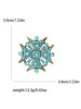Turquoise Blue Brooches for Women Unisex Tibetan Style Pins Star Rhinestone Office Party Friend Gifts Jewelry Accessories - Image 17