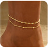 Gold Anklets Bracelets for Women Gold Plated Stainless Steel Dainty Layered Anklets Bracelets Set Jewelry Gift - Image 12
