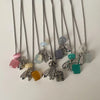 Colorful Stone Grape Cluster Pendant Necklace on Box Chain - Image 25