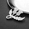 Scottish Thistle Brooch Pin National Flower of Scotland Double Thistle Leaf Lapel Pin for Bag Badge Stainless Steel Jewelry Gift - Image 6