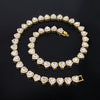 Shiny Heart Zircon Hip Hop Rock Tennis Chain Jewelry Set Bracelet Necklace Combo For Women Men - Image 4