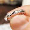Fancy Women's Finger Ring Twist Band with Sparkling Cubic Zirconia Wedding Engagement Rings Versatile Jewelry - Image 18