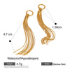 Hiphop Rock Multi Layer Chain Pendant Earrings Two-tone Mix Color Circle Huggies Ear Hoops Everyday Versatile Jewelry - Image 7