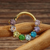 Titanium CZ Cartilage Hoop Earring 16G Septum Hoop Nose Ring Tragus Helix Daith Hinged Clicker Piercing - Image 5
