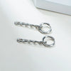Rock Punk Curb Chain Dangle Earrings for Women Female, Silver Color Stainless Steel Hip Hop Ear Gifts Jewelry - Image 4