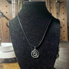 Handmade Y2K Whimsigoth Spiral Swirl Pendant Stainless Steel Snake Cord Necklace - Image 10