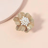 Pearl Flower Rings for Women Retro Simple Adjustable Opening Finger Ring Party Trendy Jewelry Accessories Gifts
