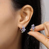 Silver Flower and Plant Series Purple Iris Earrings Wedding Party Gifts for Ladies Jewelry Gifts - Image 2