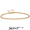 Double-Layer Stainless Steel Chain Anklet in Gold-Tone or Silver-Tone - Image 1