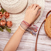 12/24 Pieces Woven Wrap Friendship Bracelets Handmade Braided Friendship Bracelet Adjustable Colorful Beaded Bracelet for Women - Image 3