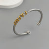 steel wire twistedGold-plated stainless steel women's bracelet, and rust-free, couple bracelet - Image 6