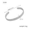 Stainless Steel Charm Cuff Bracelets For Women Irregular Hammer Pattern Statement Bracelet Female Jewelry - Image 7
