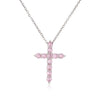 Hecheng, Crystal Shiny Zirconia Cubic Zircon Necklace Pendant Cross Jesus Christ Gold Colour Jewelry Gift for Women - Image 5