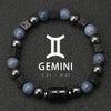 12 Constellation Blue Coral Lava Stone Stone Beads Bracelet For Men Couple Rope Friendship Zodiac - Image 18